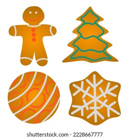 Holiday gingerbread cookie. element design