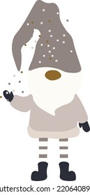 Ilustración vectorial aislada de Gnomes de vacaciones en fondo blanco