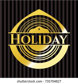Holiday gold badge