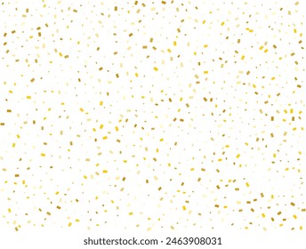Holiday Golden Rectangles Confetti Background. Vector illustration.