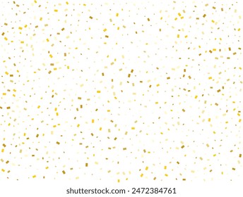 Holiday Golden Rectangles Confetti Background. Vector illustration.