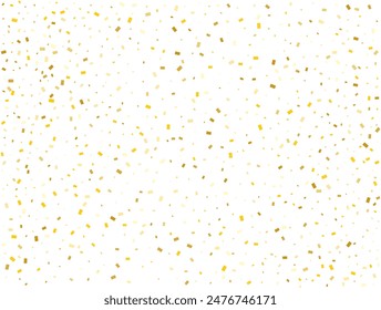 Holiday Golden Rectangles Confetti Background. Vector illustration.
