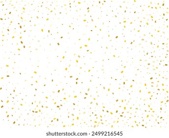 Holiday Golden Rectangles Confetti Background. Vector illustration.