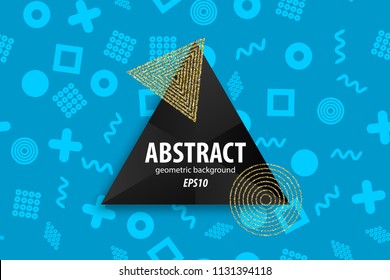 Holiday golden shine abstract geometric background. Colored minimalistic vector invitation. Shimmer simple cover backdrop. Trendy pattern tile frame.