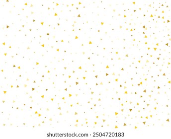 Holiday Golden Triangular Confetti Background. Vector illustration