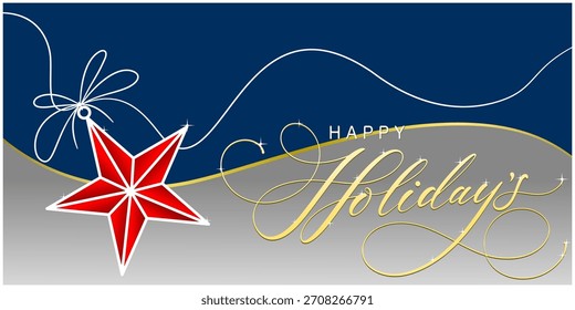 Tarjeta de felicitación de Festiva, Vector de fondo de vacaciones eps