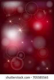Holiday greeting card with bokeh effect.