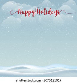 Holiday Greeting Card Design Horizontal Banner