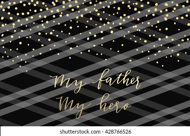 Holiday greeting card for Father's day. Vector illustration