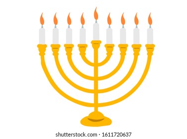  holiday greeting card. Festive jewish cultural holiday icon with white background. Vector illustration.