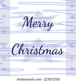 Holiday greeting card with Merry Christmas text, editable vector illustration for your design.