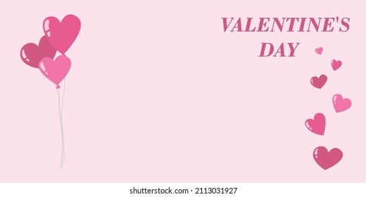 Holiday greeting card. Vector symbols of love for Girlfriend, Boyfriend, Valentine's Day, Birthday design on pink background. Banner, web poster, flyer, brochure.