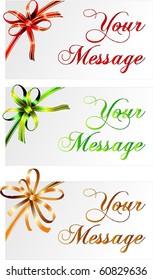 Holiday greeting cards. Vector isolated on white