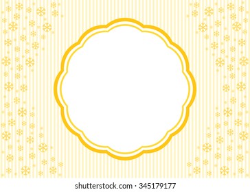 Holiday greeting with snowflake background. 