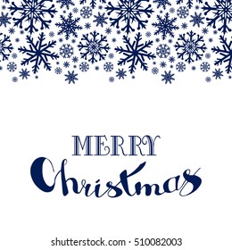 Holiday greeting with snowflake background. Christmas background. Vector eps10