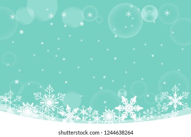 Holiday greeting with snowflake background.christmas background.