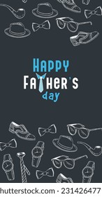 holiday greetings background for Happy Father's Day for social media stories
