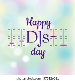 Holiday greetings illustration World Day DJ. Vector illustration for you. Modern fashion trend design.