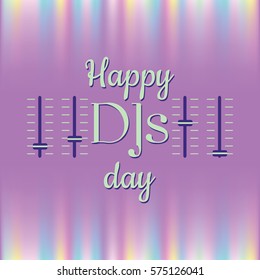 Holiday greetings illustration World Day DJ. Vector illustration for you. Modern fashion trend design.