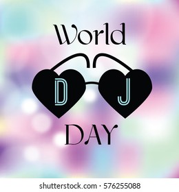 Holiday greetings illustration World Day DJ. Vector illustration for you. Modern fashion trend design.