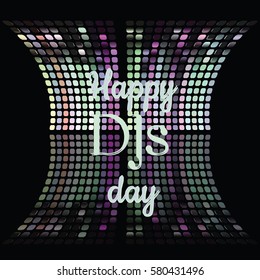 Holiday greetings illustration World Day DJ. Vector illustration for you. Modern fashion trend design.