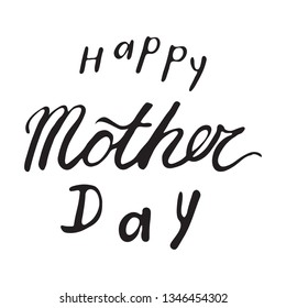 Holiday Greetings On Mother's Day. Vector Greeting Card For Gift Tag Decor. Calligraphy Lettering Inscriptions. Happy Mother's Day