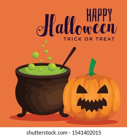 holiday halloween illustration night horror celebration pumpkin poster card ghost dark