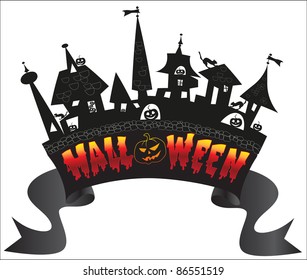 holiday Halloween (pumpkin costume night fire skull castle)