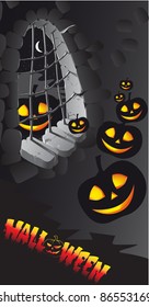 holiday Halloween (pumpkin costume night fire skull castle)