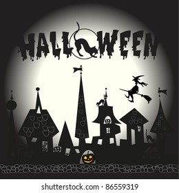 holiday Halloween (pumpkin costume night fire skull castle)