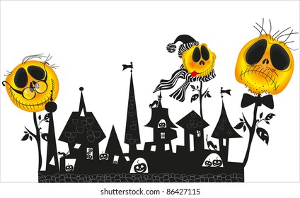 Holiday Halloween (pumpkin fire skull costume night)