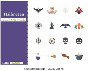 Holiday Halloween Vector Bundle Set for Spooky Creations