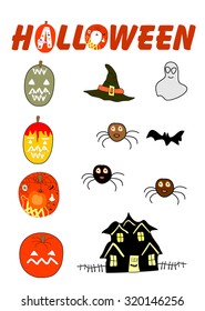 Holiday halloween vector elements 
