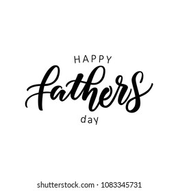 HOLIDAY HAND LETTERING. HAPPY FATHER'S DAY. VECTOR HAND LETTERING GREETING TYPOGRAPHY