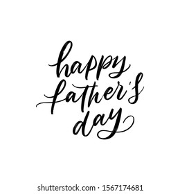 HOLIDAY HAND LETTERING. HAPPY FATHER'S DAY. VECTOR HAND LETTERING GREETING TYPOGRAPHY