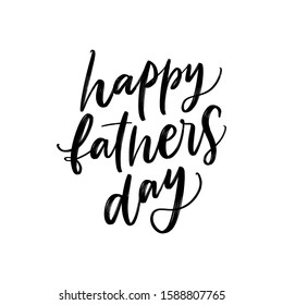 HOLIDAY HAND LETTERING. HAPPY FATHER'S DAY. VECTOR HAND LETTERING GREETING TYPOGRAPHY