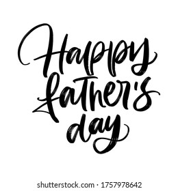 HOLIDAY HAND LETTERING. HAPPY FATHER'S DAY. VECTOR HAND LETTERING GREETING TYPOGRAPHY