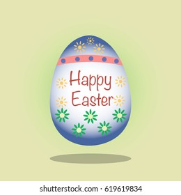 Holiday of happy Easter multi-colored egg
