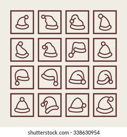 Holiday hat icons