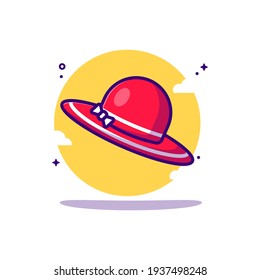 Holiday Hat Vector Cartoon Illustration. Travel Icon Concept White Isolated. Flat Cartoon Style Suitable for Web Landing Page, Banner, Sticker, and Background