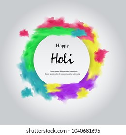 Holiday Holi festival design,vector,splash powder,watercolor style