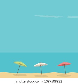 Holiday horizon on the beach in summer