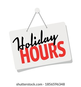 Holiday Hours On Door Sign