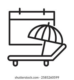 Holiday Icon Isolated flat vector in outline