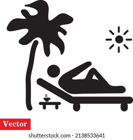 holiday Icon vector. Simple flat symbol. Perfect Black pictogram illustration on white background..eps
