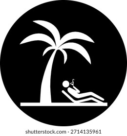 Vector Festiva Icon. Icono de vacaciones de verano. Perfecto para Sitios web, App, infografías, presentaciones, plataformas de reserva y diseños promocionales de temporada