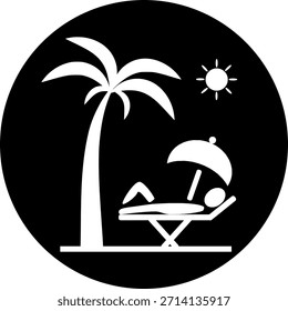 Holiday Icon Vector. Vacation Holiday Icon. Perfect for websites, apps, infographics, presentations, booking platforms, and seasonal promotional designs