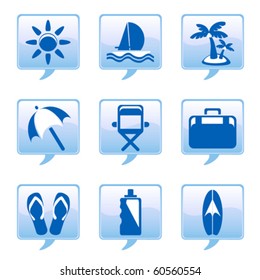 iconos de vacaciones