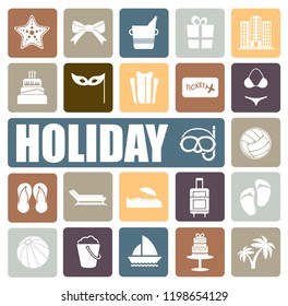 Holiday icons set