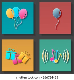 holiday icons set